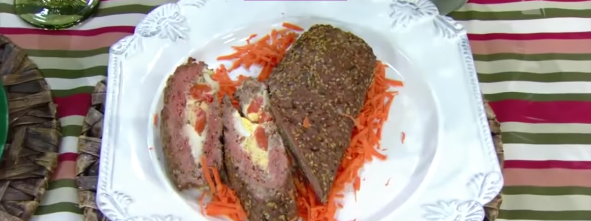 Bolo de carne light com linhaça e gergelim Bolo de carne light com linhaça e gergelim